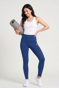 Zelocity Quick Dry Training Leggings - Deja Vu Blue — thumbnail 2